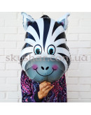 Фольгированный шар "Зебра голова большая" – фото 3