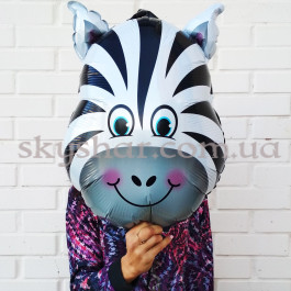 Фольгована кулька "Зебра голова велика" – фото 11