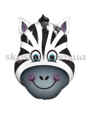 Фольгированный шар "Зебра голова большая" – фото 2