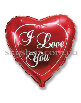 Опция Фольгированный шар сердце "I Love You ультра" (80 см) – фото 1 Опция Фольгированный шар сердце "I Love You ультра" (80 см) – фото 1