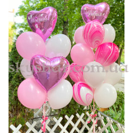 Опция Кульки на виписку дівчинці "Рожеві букети" – фото 5