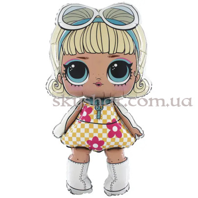 Фольгированный шар "Кукла ЛОЛ в очках" LOL Surprise 3 Серия Go-Go Gurl – фото 1