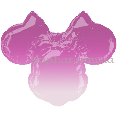 Фольгована кулька фігура "Мінні Маус Омбре голова" – фото 1