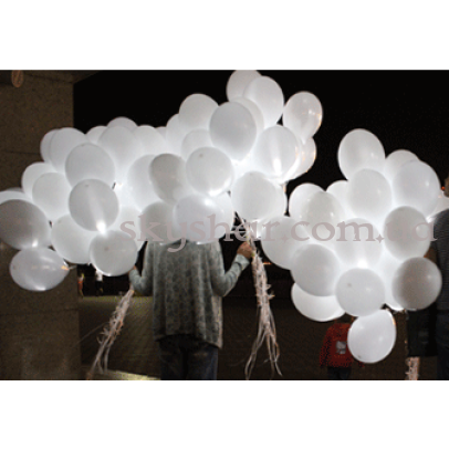 Светящиеся шарики гелиевые белые – фото 1