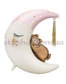 Фольгированный шар "Мишка на луне " – фото 2