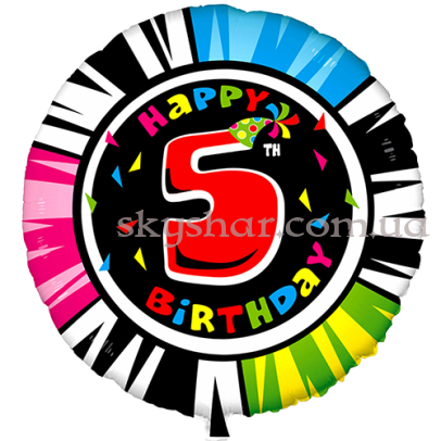 Фольгована цифра "5" на колі – фото 1