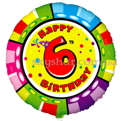 Фольгована цифра "6" на колі – фото 1