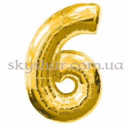 Опция Фольгированная цифра "6" Золотая – фото 3 Опция Фольгированная цифра "6" Золотая – фото 3