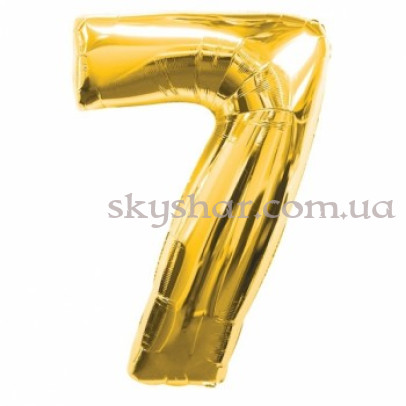 Фольгована цифра "7" Золота – фото 1