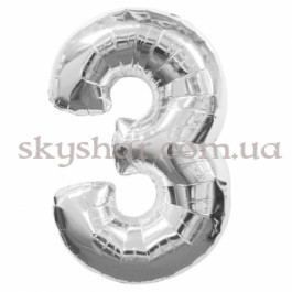 Опция Фольгована цифра "3" Срібна – фото 11