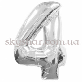 Опция Фольгированная цифра "4" Серебряная – фото 21