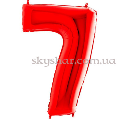 Фольгована цифра "7" Червона – фото 1