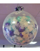 Кулька-сюрприз на 100 кульок+пелюстки троянд – фото 4