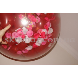 Шар-сюрприз на 100 шаров+лепестки роз – фото 26