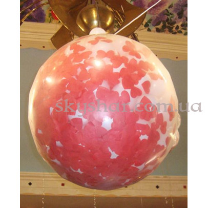 Шар-сюрприз на 100 шаров+лепестки роз – фото 1