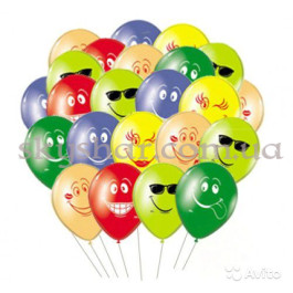 Гелієві кульки "Посмішки асорті" (30 см)  – фото 21
