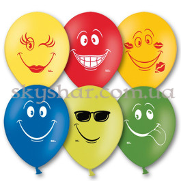 Опция Гелиевые шары "Улыбки ассорти" (30 см)  – фото 6