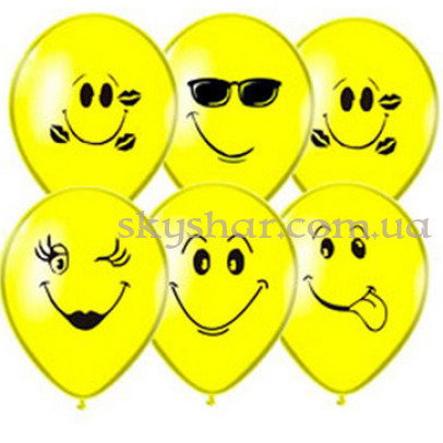 Гелієві кульки "Посмішки веселі" (30 см)  – фото 1