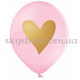Опция Гелієві кульки "Золоте серце на рожевому" (35 см)  – фото 4
