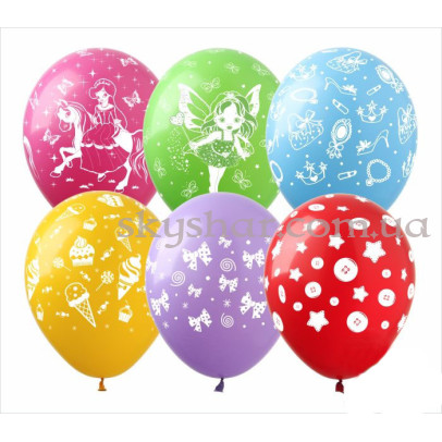 Гелієві кульки "Асорті для дівчаток" (30 см)  – фото 1