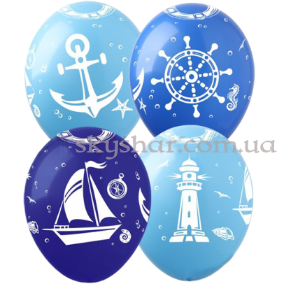 Гелієві кульки "Морська тематика" (30 см)  – фото 1