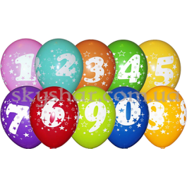 Опция Гелієві кульки "Цифри Асорті" (30 см)  – фото 9
