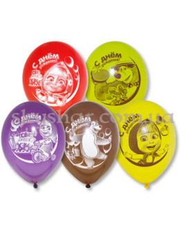 Опция Гелієві кульки "Маша і Ведмідь" (30 см)  – фото 1