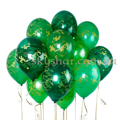 Гелиевые шары "Камуфляж" (35 см) Бельгия – фото 1