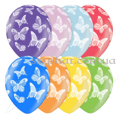 Гелиевые шары "Бабочки (металлик)" (35 см)  – фото 1