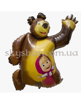 Опция Фольгированный шар фигура "Маша и Медведь" – фото 1 Опция Фольгированный шар фигура "Маша и Медведь" – фото 1