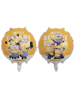 Опция Фольгированный шар "Миньоны забавные на желтом" – фото 1