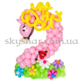 Опция Цифра з кульок 2 "Рожева конячка" – фото 9