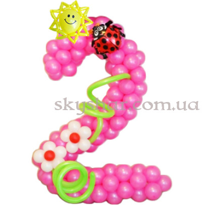 Цифра из шаров "Божья Коровка" – фото 1