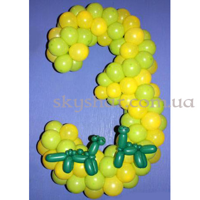 Цифра з кульок "Динозаврики" – фото 1