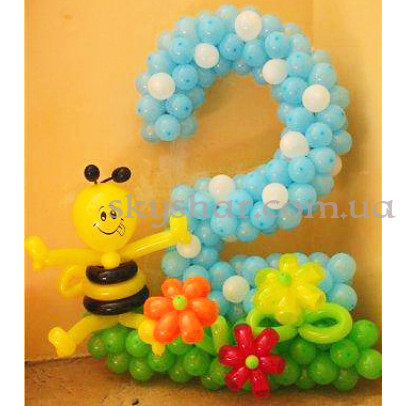 Цифра из шаров "Пчелка" – фото 1