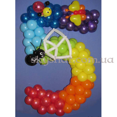 Цифра з кульок "Павутинка" – фото 1