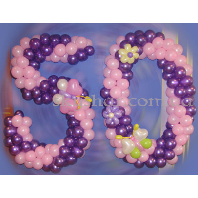 Цифра з кульок "Ювілей метелика" – фото 1