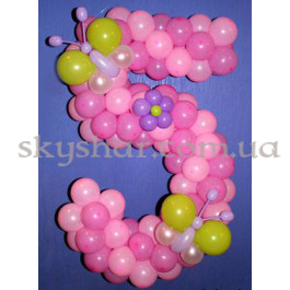 Опция Цифра з кульок "Весняні метелики" – фото 4 Опция Цифра з кульок "Весняні метелики" – фото 4