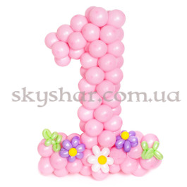 Опция Цифра из шаров для девочки "Весеннее очарование" – фото 2 Опция Цифра из шаров для девочки "Весеннее очарование" – фото 2