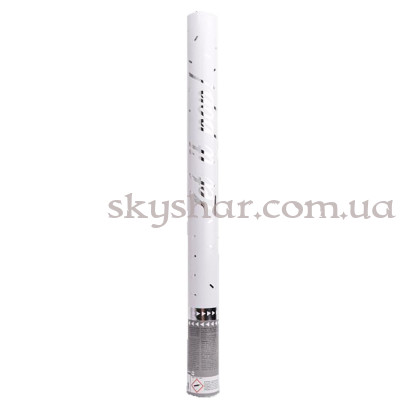 Хлопушка  фольга серебристая 60 см – фото 1