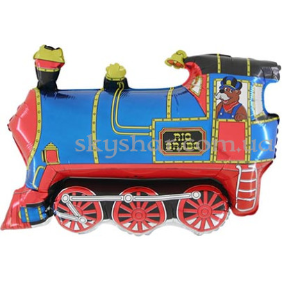 Фольгована кулька "Паровозик блакитний" – фото 1 Фольгована кулька "Паровозик блакитний" – фото 1