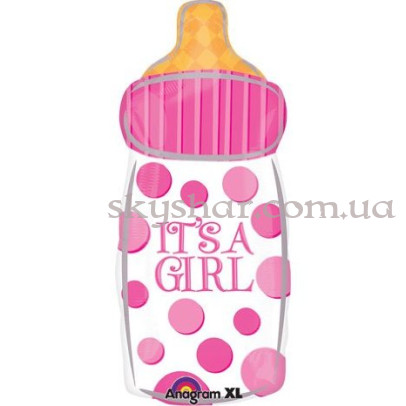 Фольгована кулька "Пляшечка рожева" – фото 1 Фольгована кулька "Пляшечка рожева" – фото 1