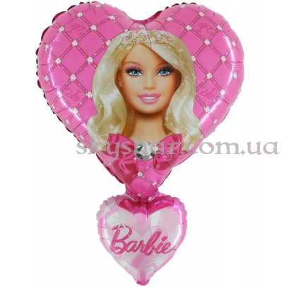 Фольгированный шар "Барби с сердцем" – фото 1 Фольгированный шар "Барби с сердцем" – фото 1