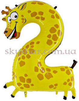 Опция Фольгована цифра "2" у вигляді жирафа – фото 1