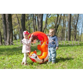 Фольгированная цифра "3" в виде лисички – фото 3