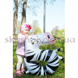 Фольгована цифра "5" у вигляді зебри – фото 3