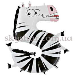 Опция Фольгированная цифра "5" в виде зебры – фото 6