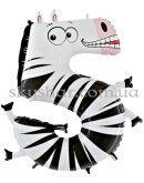 Фольгована цифра "5" у вигляді зебри – фото 2
