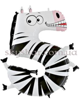 Опция Фольгована цифра "5" у вигляді зебри – фото 1