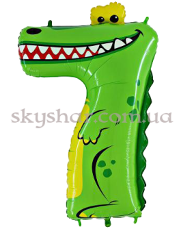 Опция Фольгированная цифра "7" в виде крокодильчика – фото 1 Опция Фольгированная цифра "7" в виде крокодильчика – фото 1